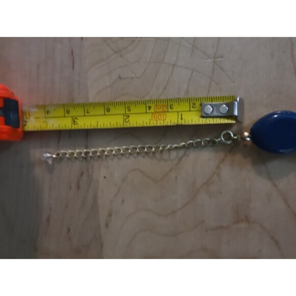 Avon NRT Vintage Navy Blue Chunky Bead Lucite plastic Necklace Retro 80s - Picture 10 of 11